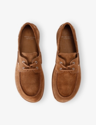 Officine Creative Womens Love 101 Suede Boat Shoes Brow In Brown
