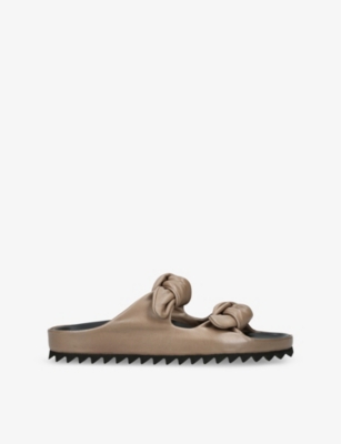 Officine Creative Womens Taupe Pelagie 021 Twist-knot Leather Sandals In Taupe