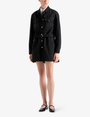 PRADA: Short loose-fit denim jumpsuit
