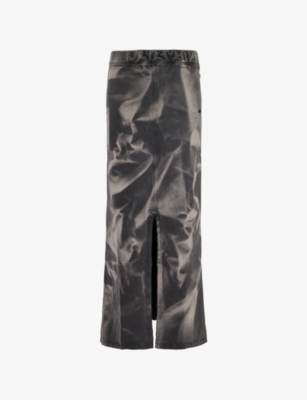 AVAVAV: Tie-dye-print split cotton-jersey maxi skirt