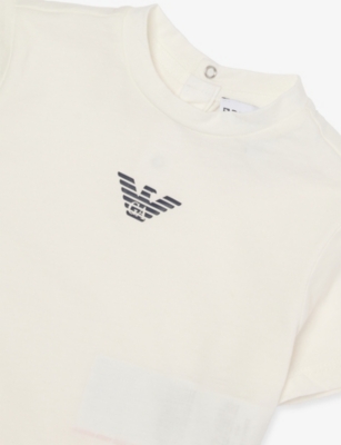 EMPORIO ARMANI: Branded Short-Sleeved Cotton-Jersey T-Shirt 6-24 Months