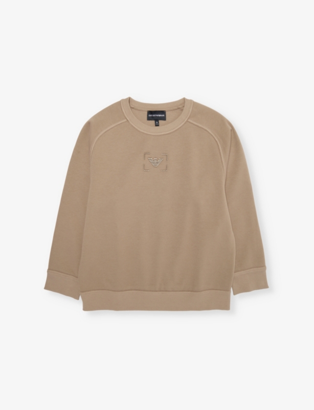 Crewneck Brand-Embroidery Cotton-Blend Sweatshirt 4-16 Years