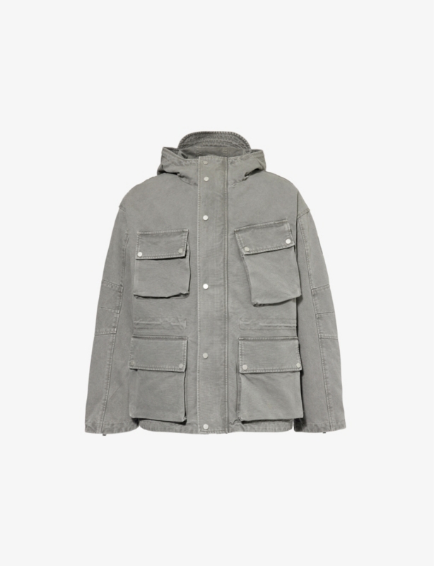 Represent x Belstaff hooded patch-pocket cotton jacket