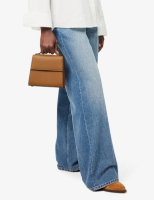 Shop Hunting Season Womens Camel The Small Leather Top-handle Bag