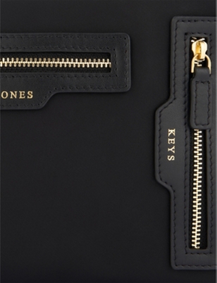 ANYA HINDMARCH WOMENS BLACK TRIO RECYCLED-NYLON CROSS-BODY BAG 