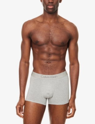 CALVIN KLEIN: Soft Modal Logo-Waist Pack Of Three Stretch-Jersey Trunks