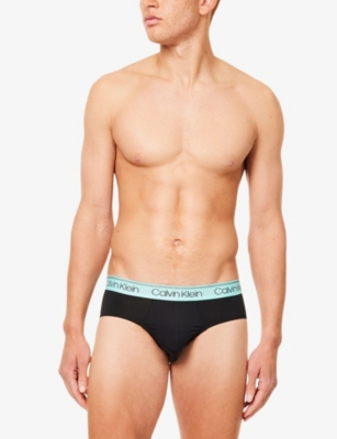 CALVIN KLEIN: Microfiber Stretch Logo-Waist Pack Of Three Stretch-Jersey Briefs