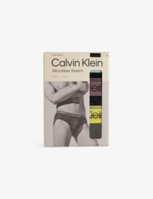 CALVIN KLEIN: Microfiber Stretch Logo-Waist Pack Of Three Stretch-Jersey Briefs