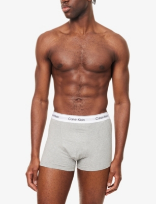 CALVIN KLEIN: Icon Relaxed-Fit Pack-Of-Three Stretch-Cotton Trunks
