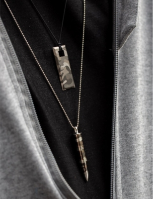 LA MAISON COUTURE: Biiju By Night Camouflage sterling-silver pendant necklace