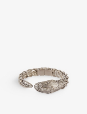 LA MAISON COUTURE: Sonia Petroff Serpente silver palladium and Swarovski crystal bracelet