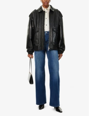 Frame Le Slim Palazzo Raw After Jeans In Lupine