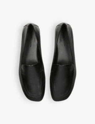 KHAITE: Monroe square-toe leather loafers