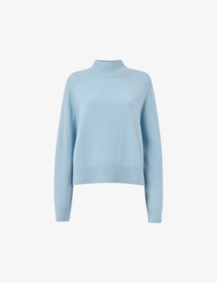 WHISTLES: Funnel-neck relaxed-fit wool jumper