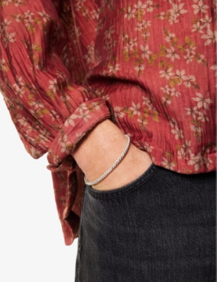 SERGE DENIMES: Twist rope-texture sterling-silver bangle