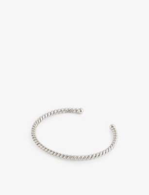 SERGE DENIMES: Twist rope-texture sterling-silver bangle