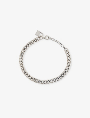 SERGE DENIMES: Padlock sterling-silver pendant chain bracelet