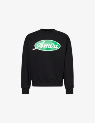 AMIRI: Oval crew-neck oversized cotton-jersey sweatshirt
