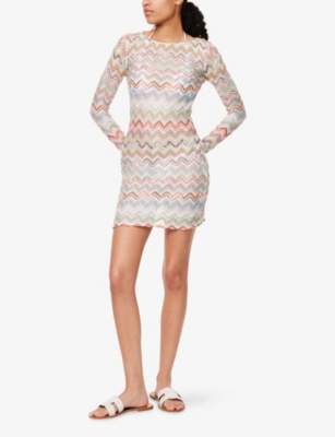 MISSONI: Chevron Long-Sleeves Knitted T-Shirt