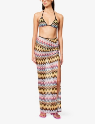 MISSONI: Miss Lace Raschel Knitted Maxi Skirt