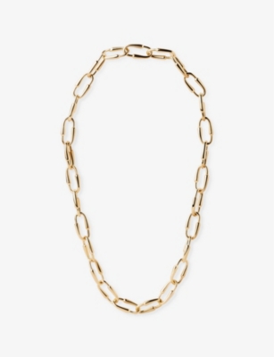 PDPAOLA: Loop Chain 18ct yellow gold-plated brass necklace