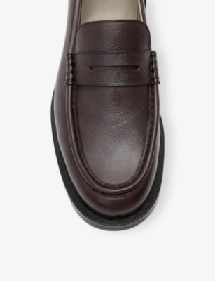 Allsaints Bloom Penny Loafer In Burgundy