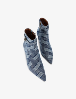 KURT GEIGER LONDON: Kensington Flexi denim ankle boots