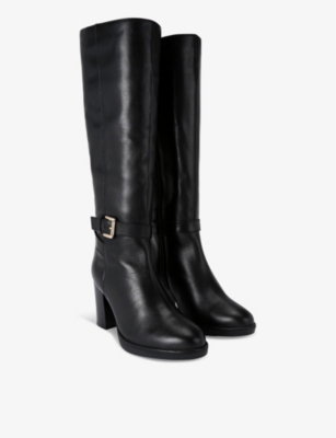 Kg Kurt Geiger Womens Sage Knee-high Leather Boots Blac In Black