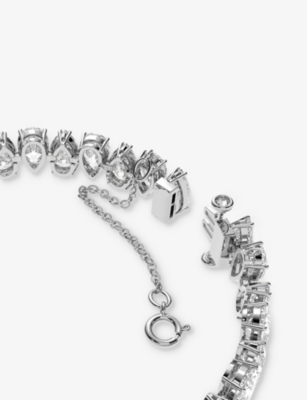 SWAROVSKI: Matrix rhodium-plated brass and zirconia bracelet