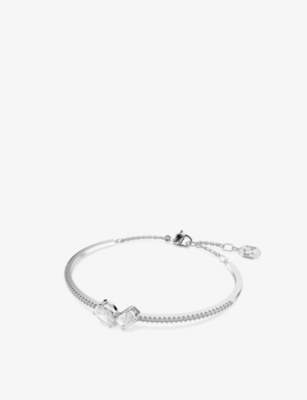 Swarovski Womens Crystal Mesmera Rhodium-plated Brass And Zirconia&nbsp;bracelet In Crystal