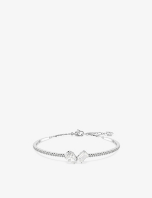 Swarovski Womens Crystal Mesmera Rhodium-plated Brass And Zirconia&nbsp;bracelet In Crystal