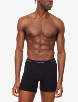 CALVIN KLEIN: Icon Pack-Of-Three Stretch-Cotton Boxers