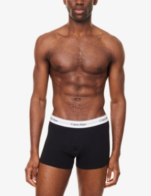 CALVIN KLEIN: Icon Pack-Of-Five Regular-Fit Stretch-Cotton Trunks