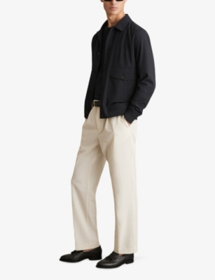 REISS: Raider Textured Woven Blouson Jacket