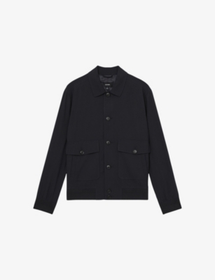 REISS: Raider Textured Woven Blouson Jacket