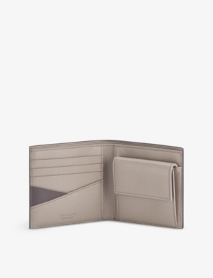 Shop Bvlgari Womens Grey   Man Leather Compact Wallet