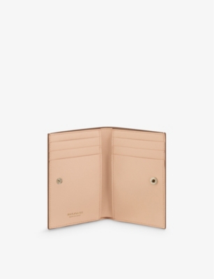 Bvlgari Womens Light Gold Serpenti Forever Metallic-leather Folded Card Holder In Light Gold
