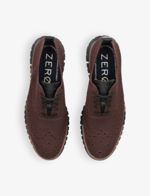 COLE HAAN: ZERØGRAND Wingtip Stitchlite knitted Oxford shoes
