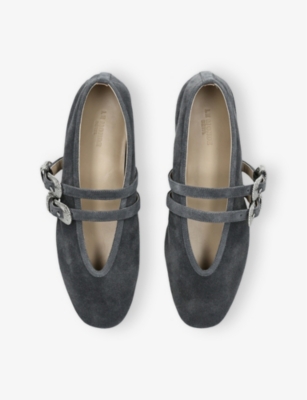 LE MONDE BERYL WOMENS LE MONDE BERYL CLAUDIA TWO-BUCKLE SUEDE FLATS 