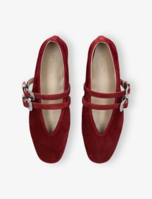 LE MONDE BERYL WOMENS LE MONDE BERYL CLAUDIA DOUBLE-BUCKLE SUEDE SLIPPERS 