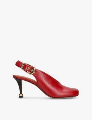 CHLOE: Andrea slingback leather heeled pumps
