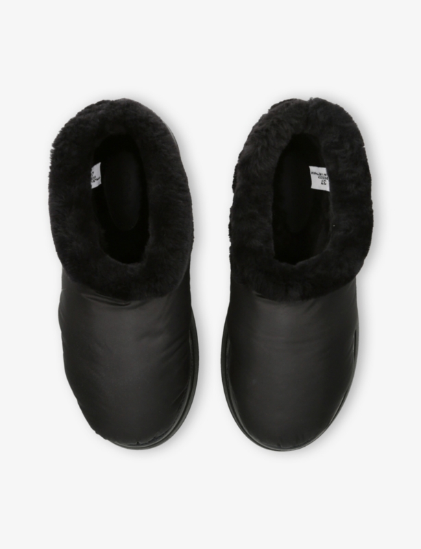 Polar shearling-lined nylon ankle boots