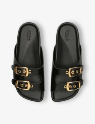 Polly Leather Slides