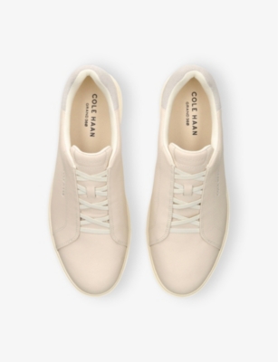 Cole Haan Mens  Grandpro Luxe Slip-on Suede Low-top Trainers In Bone