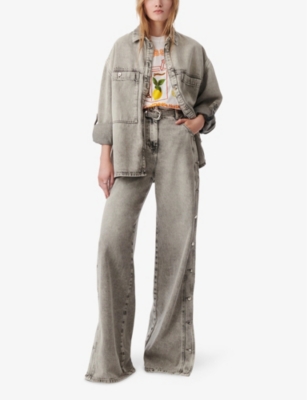 Iro Long-sleeved Denim Shirt In Gry08