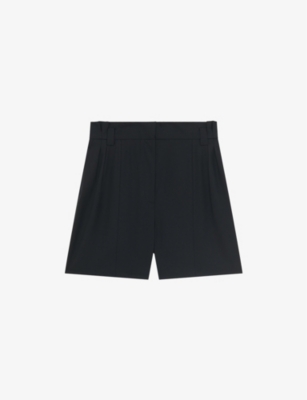 IRO WOMENS BLA01 CARRINA HIGH-RISE WOOL-BLEND TAILORED SHORTS 
