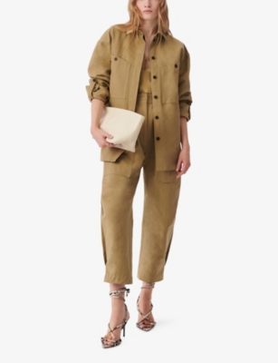 Iro Womens Nolani Oversized-fit Cotton And Linen-blend Shirt Kak01 In Kak01