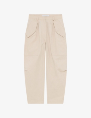 Iro Womens  Natsa Flap-pocket Cotton And Linen Trousers In Bei37