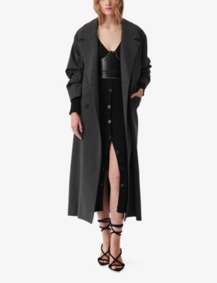 Iro Womens Virina Oversized Stretch-woven Coat Gry35 In Gry35