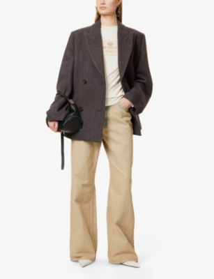 Okelly Double-Breasted Twill Wool-Blend Coat